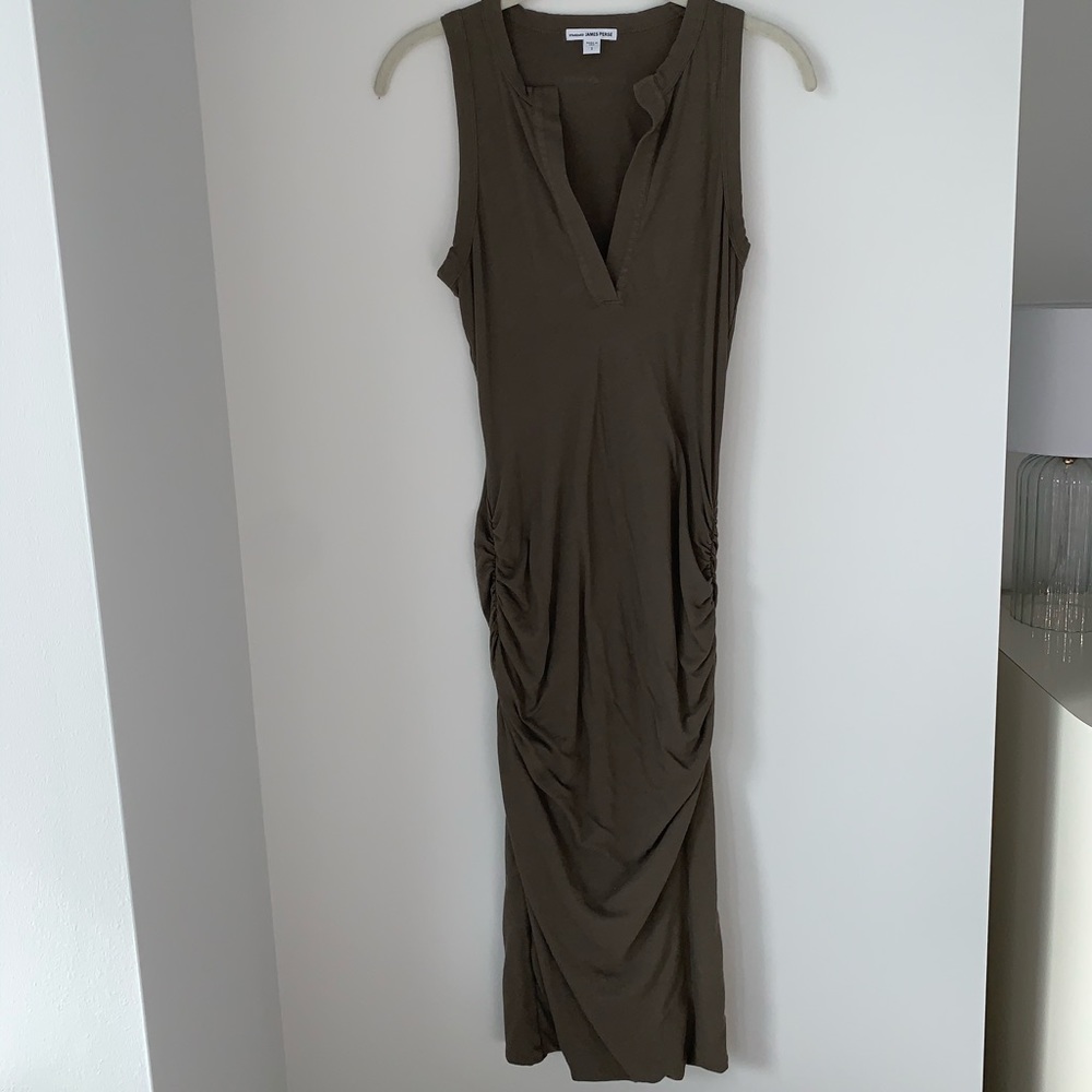 James Perse Ruched Henley Dress